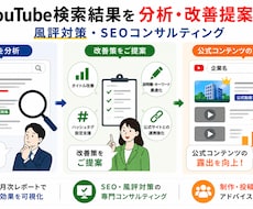 YouTubeの検索結果順位を分析改善提案します イメージ1