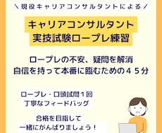 キャリアコンサルタント実技試験ロープレ相手役します