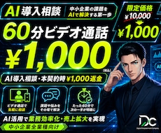 1,000円｜60分ビデオでAI導入を提示します 御社業務を画面共有で確認し具体策を60分で提示します