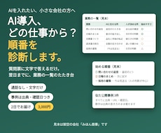 AI導入の業務診断を、出典つきレポートにします イメージ1