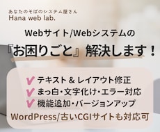 ホームページの修正/修復>20年の経験で対応します イメージ1