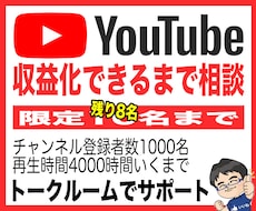 YouTubeチャンネル収益化までアドバイスします 収益化目指そう！チャンネル登録者1000名、4000時間達成