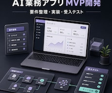 AI業務WebアプリのMVPを設計・開発します 要件整理から動く試作品・受入テストまで伴走