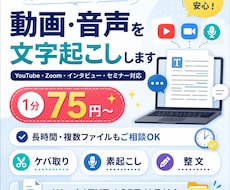 動画・音声を見やすい文章に文字起こしします イメージ1