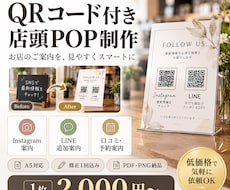 QRコード付きの店頭POPを制作します イメージ1