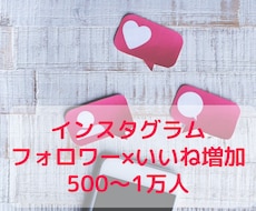インスタグラムのフォロワーといいね増やします フォロワーといいねをそれぞれ500ずつ以上増加