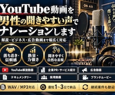 YouTube動画を男性声でナレーションします イメージ1
