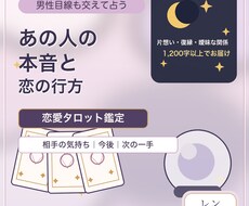 男性目線であの人の本音と恋の行方を占います イメージ1