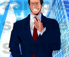 修正◎プロのイラストレーターが男前イラスト描きます 人とは違う周りと差別化出来るアメコミ風絵★似顔絵・名刺にも！