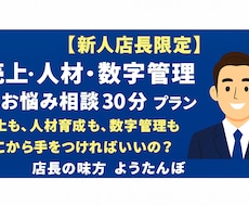 新人店長の不安を解消します イメージ1
