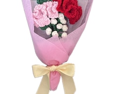 母の日に花束をプレゼント出来ます 母の日にかぎ編みの花束をプレゼントするのはいかがでしょうか。