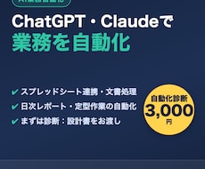 ChatGPT・Claudeで業務を自動化します イメージ1
