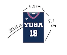 ユニフォームキーホルダーの素材作ります 100均の透明ホルダー、 Tシャツ型ホルダー対応します
