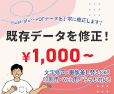 チラシ・名刺・パンフレットなど既存データ修正します イメージ1