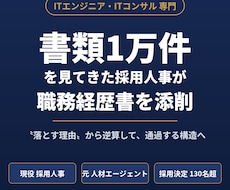 現役IT採用人事が職務経歴書を添削します 書類1万件を見てきた採用人事|"落とす理由"から逆算する添削