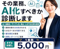 あなたの会社の「AI化できる業務」を診断しますます イメージ1