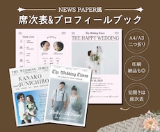英字新聞風、席次表&プロフィールブック作ります イメージ1