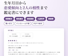 恋愛・相性鑑定つきの占い鑑定書作成ツールを売ります イメージ1