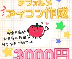可愛い食べ物モチーフのアイコン作成します イメージ1
