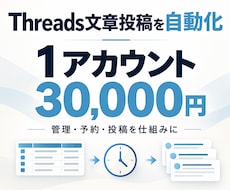 Threads文章予約投稿を仕組み化します イメージ1