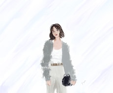 SNS等に使える韓国風油絵イラスト描きます インスタ等のアイコン画像◎小物2アイテムまで無料♪