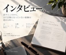 AIと質問を設計し、あなたの経験を記事にします 話すところから、まだ言葉になっていない経験を読める形へ