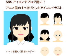 アニメ風のすっきりとしたアイコンイラストを作ります イメージ1