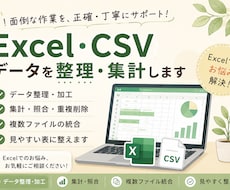 Excel・CSVデータを整理・集計します イメージ1