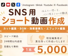 SNS用動画編集を作成します 動画編集が必要な方必見！現役編集者がお手伝いします