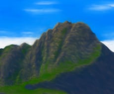 台湾の名峰、玉山のデジタル絵画を出品しています イメージ1