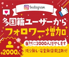 Instagramリアルフォロワー増やします ココナラ最安値！インスタグラムフォロワー+2000~10万人
