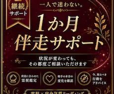 一人で迷わないために1か月寄り添います イメージ1