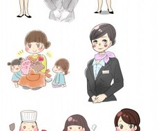ポップでわかりやすいwebサイトの挿絵を描きます web挿絵制作、多数実績ございます！