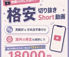 URLだけで15日連続投稿可！英訳付き切抜きします イメージ1
