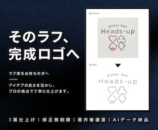 お持ちのラフ案をプロ仕様のロゴに仕上げます イメージ1