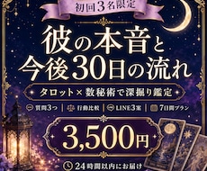 彼の本音と今後30日の流れを深掘り鑑定します イメージ1