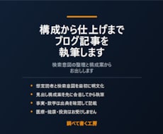 構成から仕上げまでブログ記事を書きます イメージ1