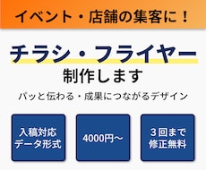 イベントや店舗のチラシ・フライヤー制作します イメージ1