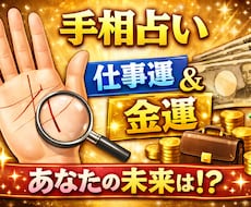才能×金運を手相で鑑定します イメージ1