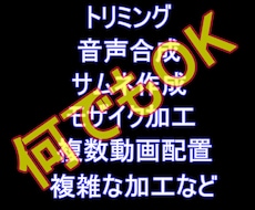 トリミングからサムネ作成まで各種動画編集いたします 過去３件全て即日仕上げの実績アリ！