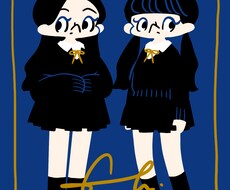 商用◎ シンプルでアートなミニキャラを作成します 配色によって目を引くデフォルメを作成いたします！