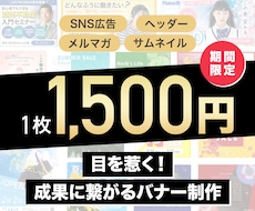 キャンペーン価格1,500円でバナー制作します イメージ1