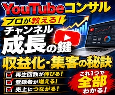 動画4本で収益化したノウハウでコンサルします 広告収益、月5万円未満のチャンネルを改善して収益UP