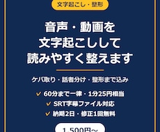 音声・動画を文字起こしして読みやすく整えます イメージ1