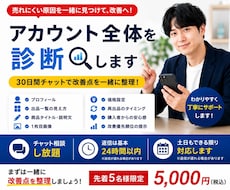 メルカリアカウント全体を診断します 30日間チャットで改善点を一緒に整理します