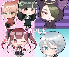 かわいいオリジナルミニキャラ描きます アイコン、グッズ、動画素材等に！
