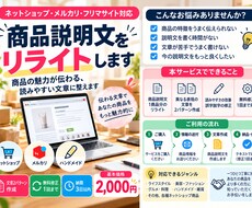 ネットショップの商品説明文をリライトします イメージ1