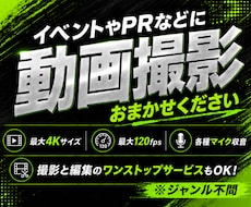 記録やPR動画などに！高品質な動画撮影をいたします ☆撮影から編集までワンストップサービスも可能☆まずはご相談を