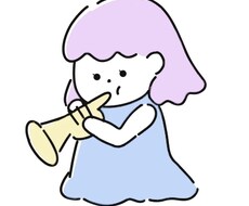 管楽器を吹くゆるかわいいアイコン描きます イメージ1