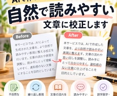 AIで書いた文章を自然な文章に校正します イメージ1